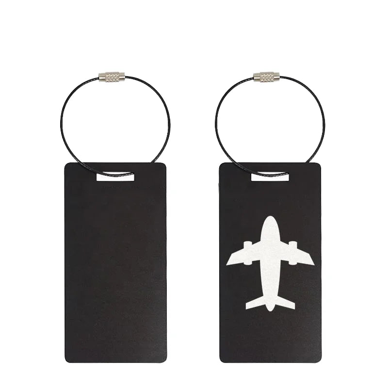 Customizable 1mm Anodized Aluminum Metal Matte Finish Souvenir Luggage Tags Blank for Laser Engraving Silk Screen Printing TMY