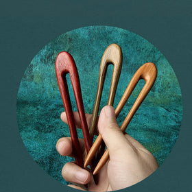Curved Half Moon Crescent MOON Wood Hair Fork Delicate Ebony Wood Moon Shape Hair Stick Fine Carved Wood Hairpin