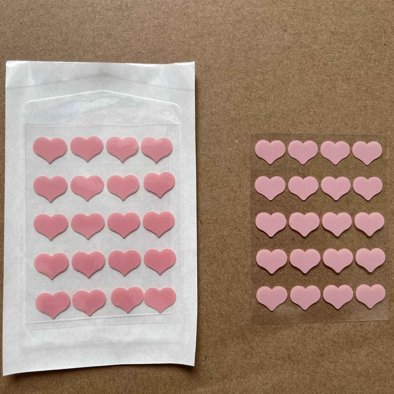 2024 Hot Selling  20Pcs Pink Heart-shaped Skin Care Korean Hydrocolloid Acne Pimple Patch