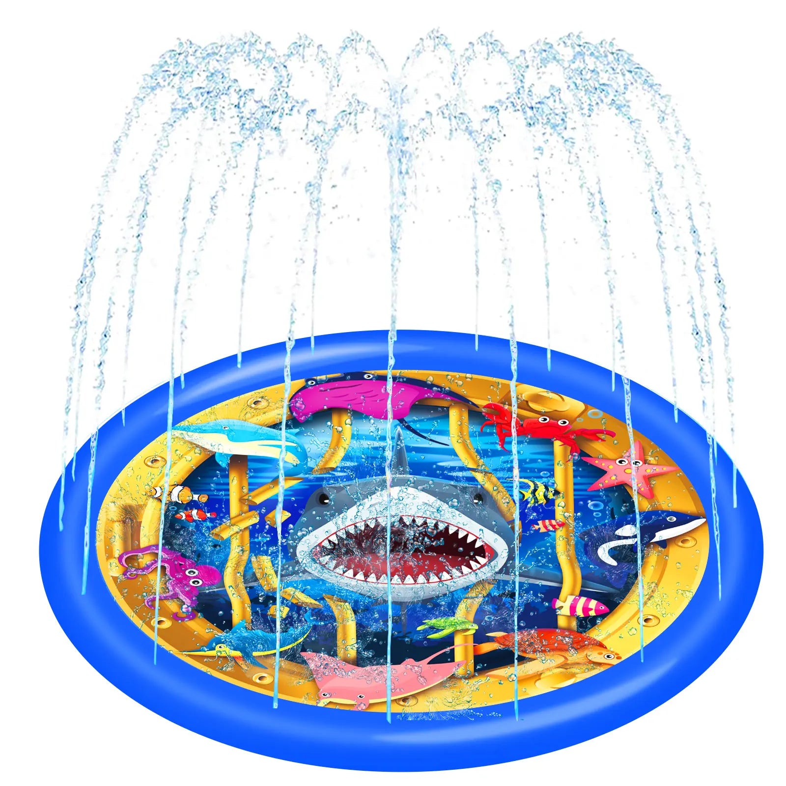 Custom Outdoor Garden Water Toy Summer Game Inflatable Swimming Pool Sprinkler Splash Pad Mat for Kids and Pets for Home Use