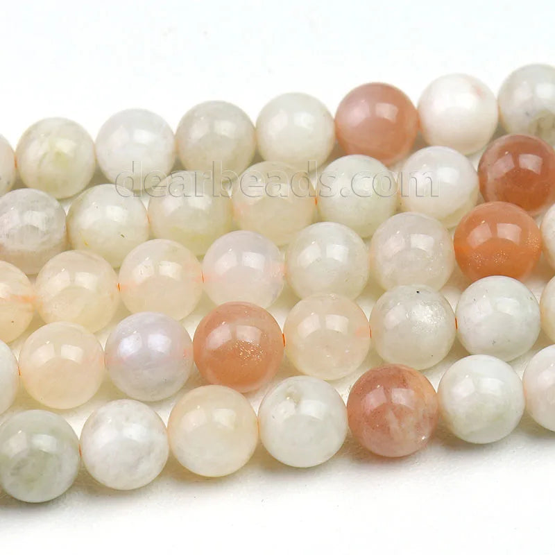 Cheap Genuine Mix Colors Moonstone Beads Strings for DIY Jewelry Making 6mm 8mm 10mm MegaBDM