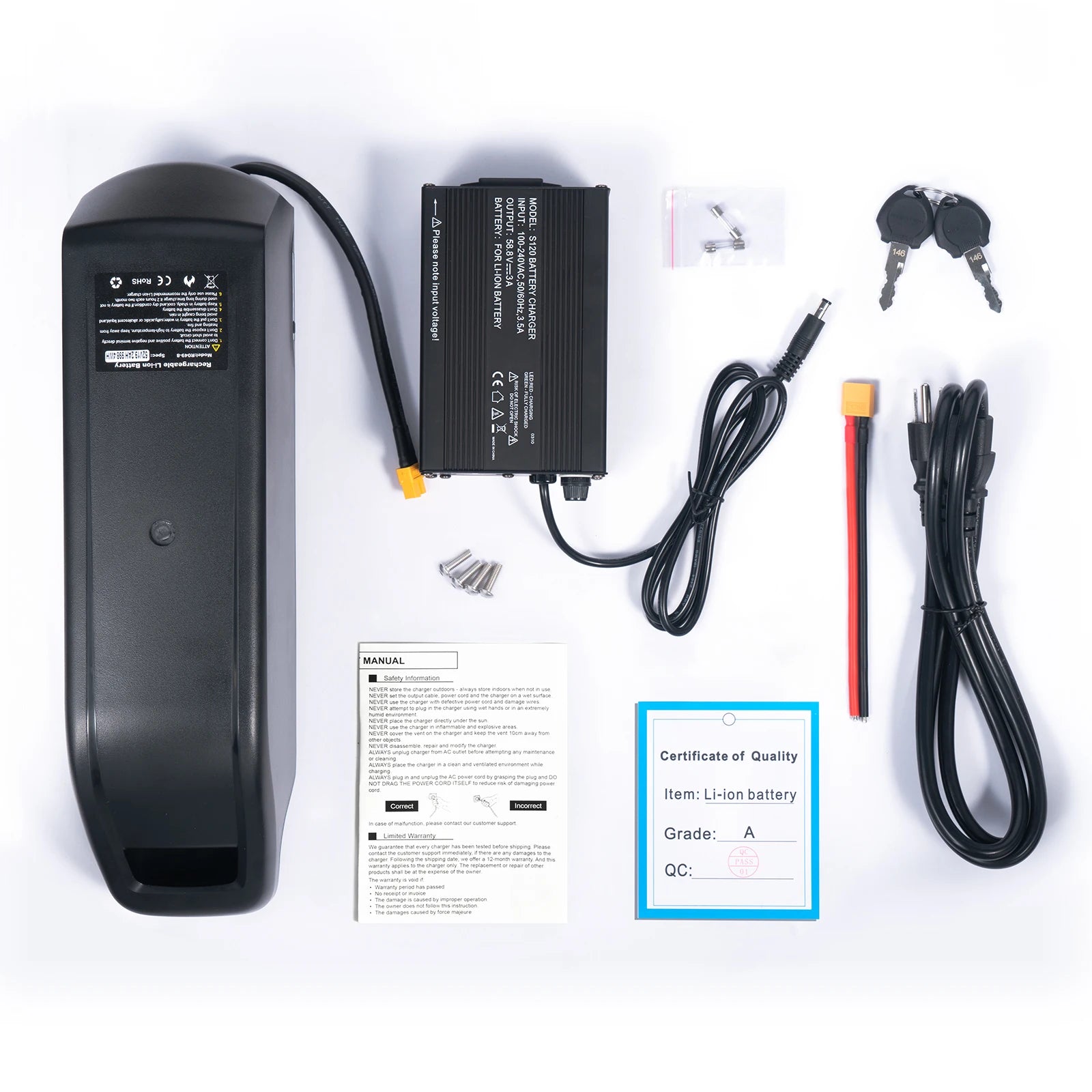 DE Warehouse 36v 25ah High Cell 5000mah Down Tube Ebike Bird Battery