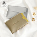 PUPPYSEW PU Leather Handmade  PU leather Pouch Bag  Card  packing  Case  with logo Custom