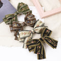 Boho Fashion Embroidered Flower Ribbon Hair Clip Girls Hairpin