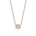 Trendy Women Crystal Diamond Jewelry Stainless Steel 18K Gold PVD Plated Cubic Zircon Pendant Necklace