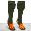 Women's Winter Warm Heated Crew Socks with Charging Elements Thin Bottom and Cuff Logo Heating  Socks