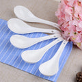 Factory Direct Custom Logo White Porcelain Ceramic Soup and Rice Spoons Big and Small for Party Occasions