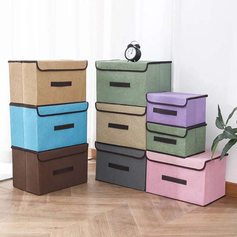 Promotion Foldable Fabric Storage Box Rectangle Wardrobe Clothes Organiser Dustproof Sundries & Toy Clothing Storage Bin
