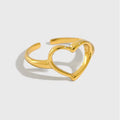 Trendy Design Hot Selling 925 Ringent Cold Wind Heart Jewelry S925 Sterling Silver Rings for Women JT421