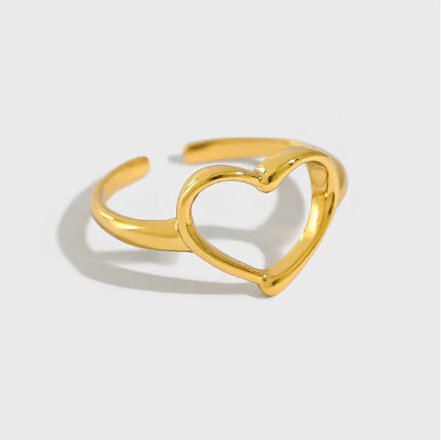 Trendy Design Hot Selling 925 Ringent Cold Wind Heart Jewelry S925 Sterling Silver Rings for Women JT421