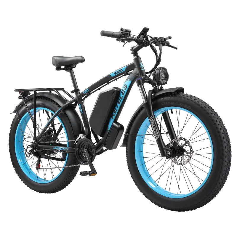 For Keteles 26-Inch Electric Bicycle K800 Model Factory Popular 21-Speed 1000W Motor 48V 17.5AH Battery Aluminum Alloy Fat Tire
