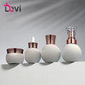 Devi Luxury Round Shape 30g Cosmetic Ceramic Skincare Cream Jar 40ml 100ml 120ml Lotion Glass Bottle