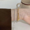 Gold Color Round Bead Bracelets 925 Sterling Silver High Quality Elegant Yellow Beads Bracelets for Women