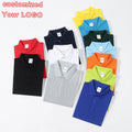Men's Quick-Drying Polyester for Polo Shirts with Custom Embroidery Logo Solid Pattern Work Golf Shirt Anti-Pilling Team Uniform