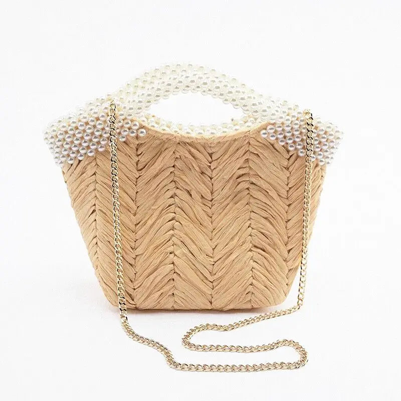 Pearl Bag Purses and Handbags Bags Women Tote Bag with Pearl Handle