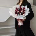 Valentine's Day Handmade Flowers Crochet Closed Tulip Bouquet Artificial Flower Diy Creative Gift for Friends Preserved Flowers