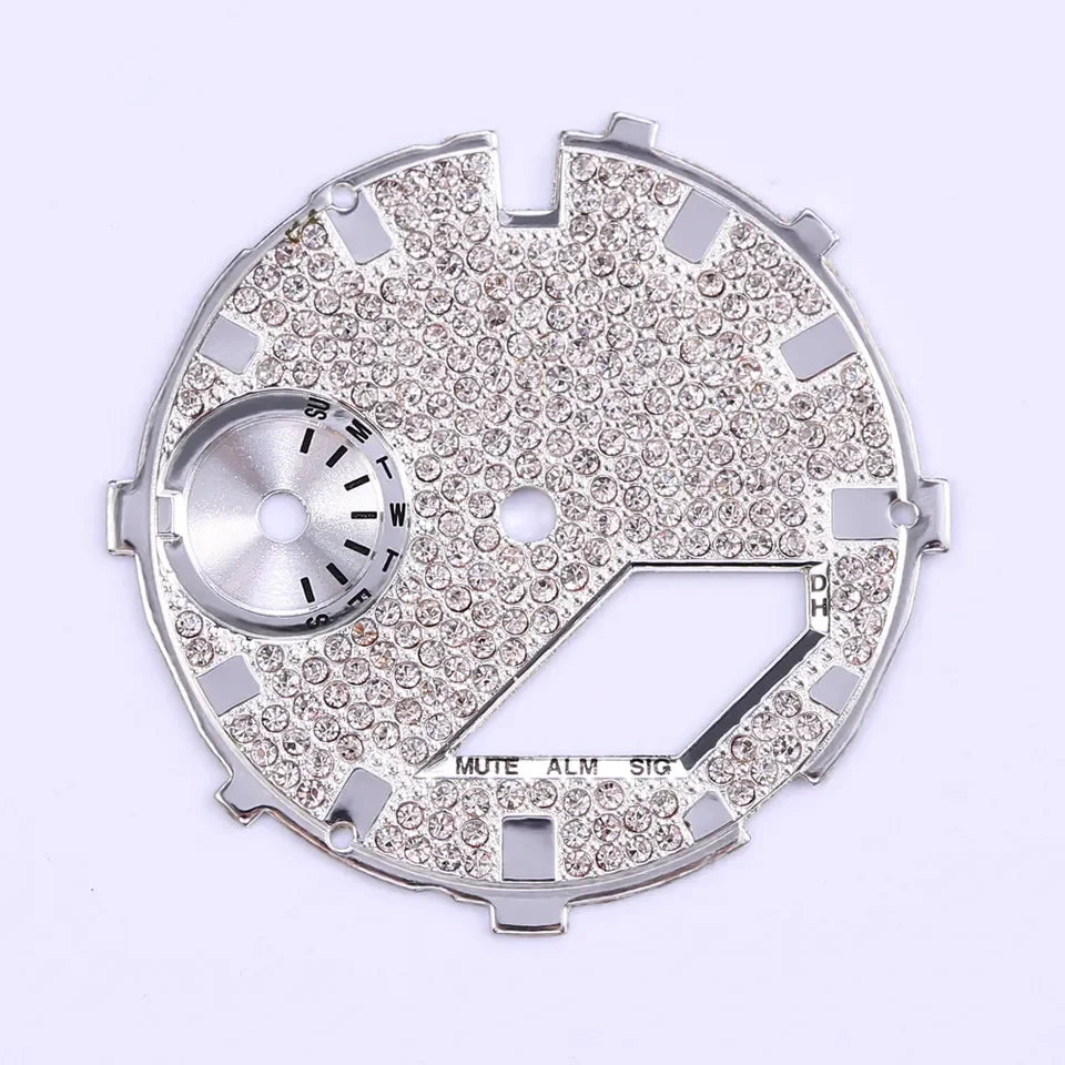 GA2100/2110 GShock Luxury Diamond DIY Light Blue Watch Mod Kit Dial for Casioak Ga2100