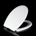 YYU Round European Standard Toilet Seat With Mute Close Durable Stainless Steel Strong Hinges Heavy Duty Toilet Cover