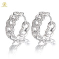 Dropshipping Moissanite Jewelry Sweatproof 925 Sterling Silver D-VVS Moissanite Diamond Hoop Huggie Earrings