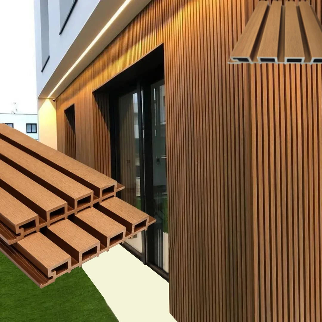 Teak Wood Outdoor Wall Panel Flexible Wall Cladding Panel for Exterior Wall