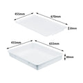 QS 655*455*80mm Pizza Dough Box Dough Proofing Box Customized with Polypropylene Stackable Dough Box with Lid
