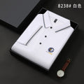 High-end Unisex Solid Knitted Formal for Shirt Summer Business Slim Quick Dry Short Sleeve