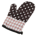 Custom logo Cotton Extra Long Heat Resistant Gloves Print Stripes Kitchen Oven Mitts Non-slip Baking Gloves