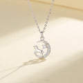 Custom Women Pendants Jewelry Aaa Cubic Zirconia Stainless Steel Unicorn Moon Necklace Sterling Silver 925