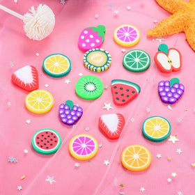 2cm 3D Mixed Fruit Polymer Fancy Chunky Clay Slices Bulk for Pens Nail Art Plastic Sprinkles for Slime Jewelry Accessories