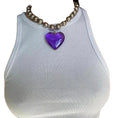 Hip Hop Jewellery Silver Beads Choker Chain Chunky Personalized Goth Punk Charms Heart Shape Princess Y2k Necklace