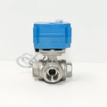 3 Way 1/2  DN15 L Port 12v 24v Stainless Steel Electric Motorized Ball Valve