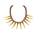 DAIHE Hawaiian Niche Design Tribal Style Beaded Bull Horn Necklace Retro Shell Beads Collars Necklace