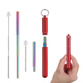 Hot Sale Eco-Friendly Reusable Stainless Steel 304 Drinking Collapsible Foldable Telescopic Straw