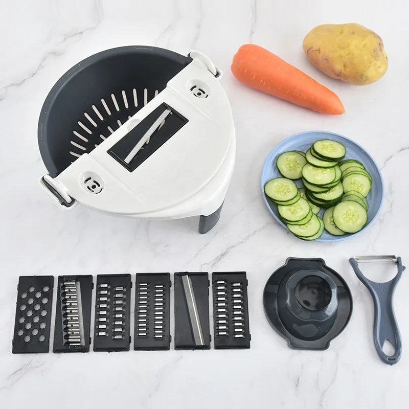 Multifunctional Manual Vegetable Cutter Slicer 9 in 1 Vegetable Fruit Cutter Kitchen Accessories