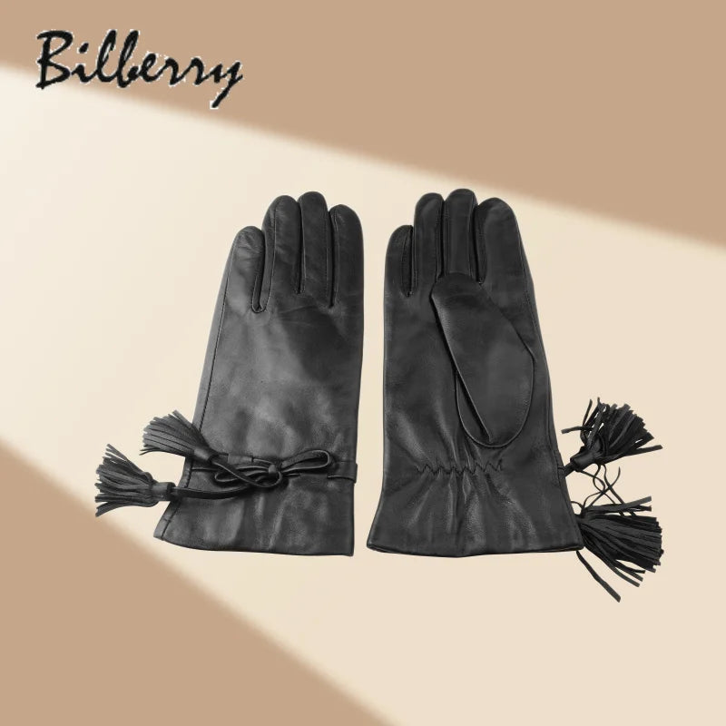 Sample Support High Quality Genuine Dress Sheepskin Leather Gloves for Women Warm Winter Texting & Driving Gloves Daily Outdoor