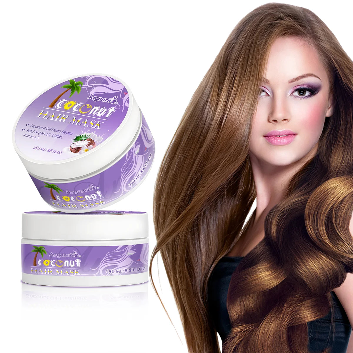 ARGANRRO Moisturizing Coconut Oil  Hair Care Set Keratin Hair Treatment Cream