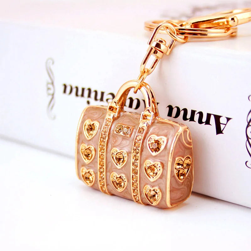 Fashion Handbag Key Chain Alloy Gold Key Chain Customized Key Chain