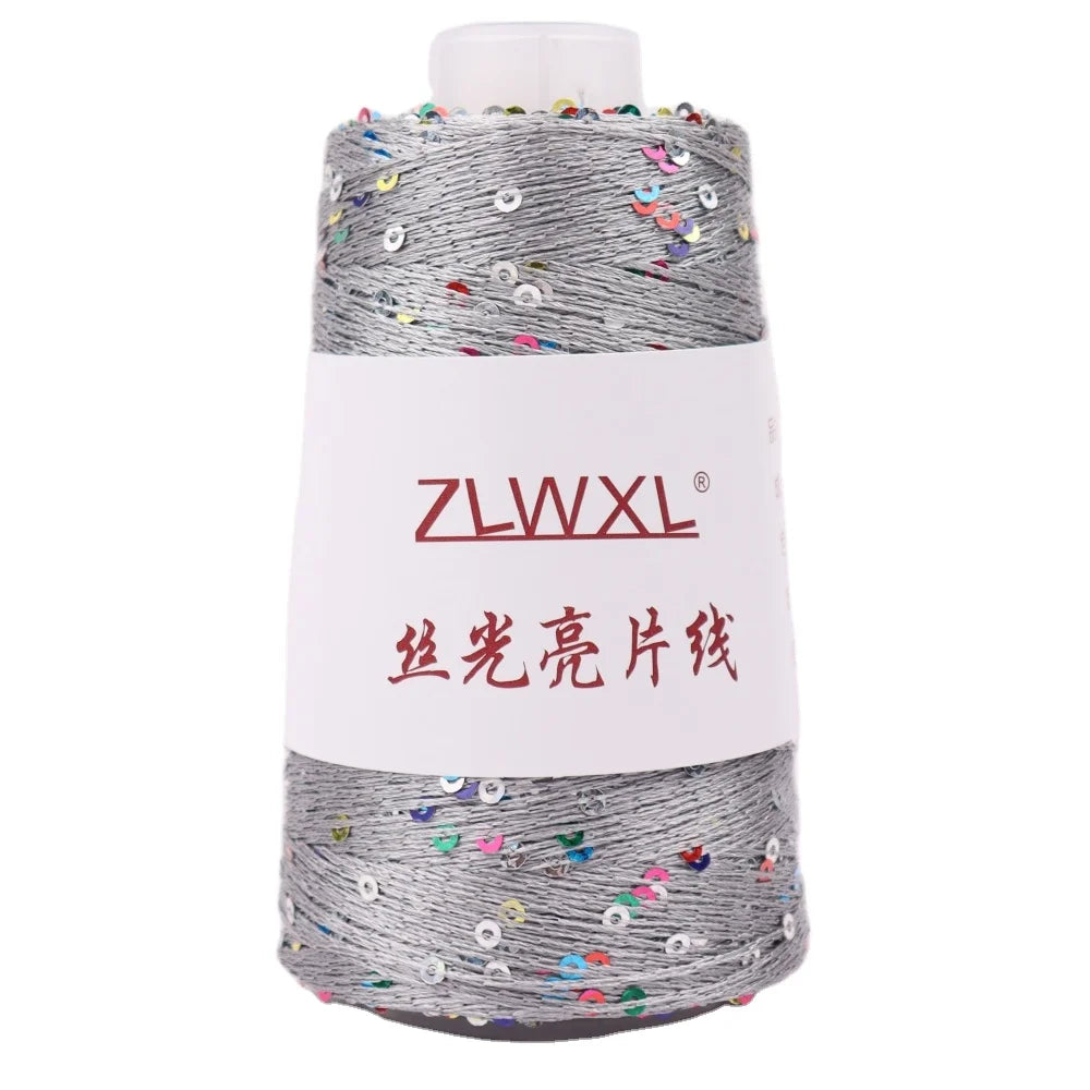 3mm Wholesale Summer 700M DIY Hand Woven Rag Doll Knitting Wool Blanket 100g/Ball Special Sequin Yarn Recycled Silk Embroidery