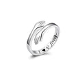 2025 New Fashion Custom 925 Hug Me Ring Jewelry Creative Adjustable Hug Opening Ring for Women