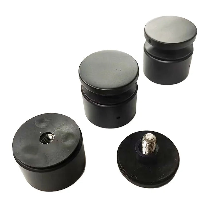 Professional Manufacture Black Glass Standoff Stainless Steel  Standoff Pins DIA=48*30 for Glass Balustrade Fencing Stair