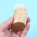 2026 New Design Soft Facial Brush Goat Bristle Synthetic Bristle Face Cleaning Brush