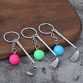 Hot Sale Alloy Golf Ball Key Chain Pendant Club Game Sports Accessories Gifts Key Ring