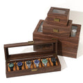Best Selling Watch Packaging Retro Women Travel Premium Wood Grain PU Leather Vintage Watch Box with Lock