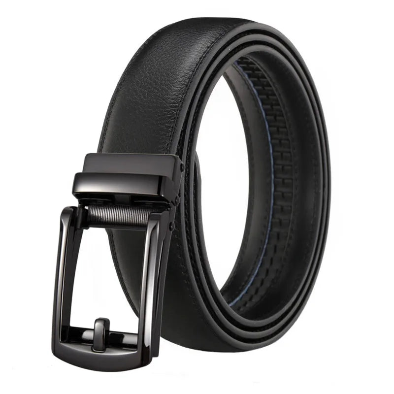 LQbelt Click Belt Genuine Leather Belts Men's Automatic Buckle Belt for Male Factory Custom Logo