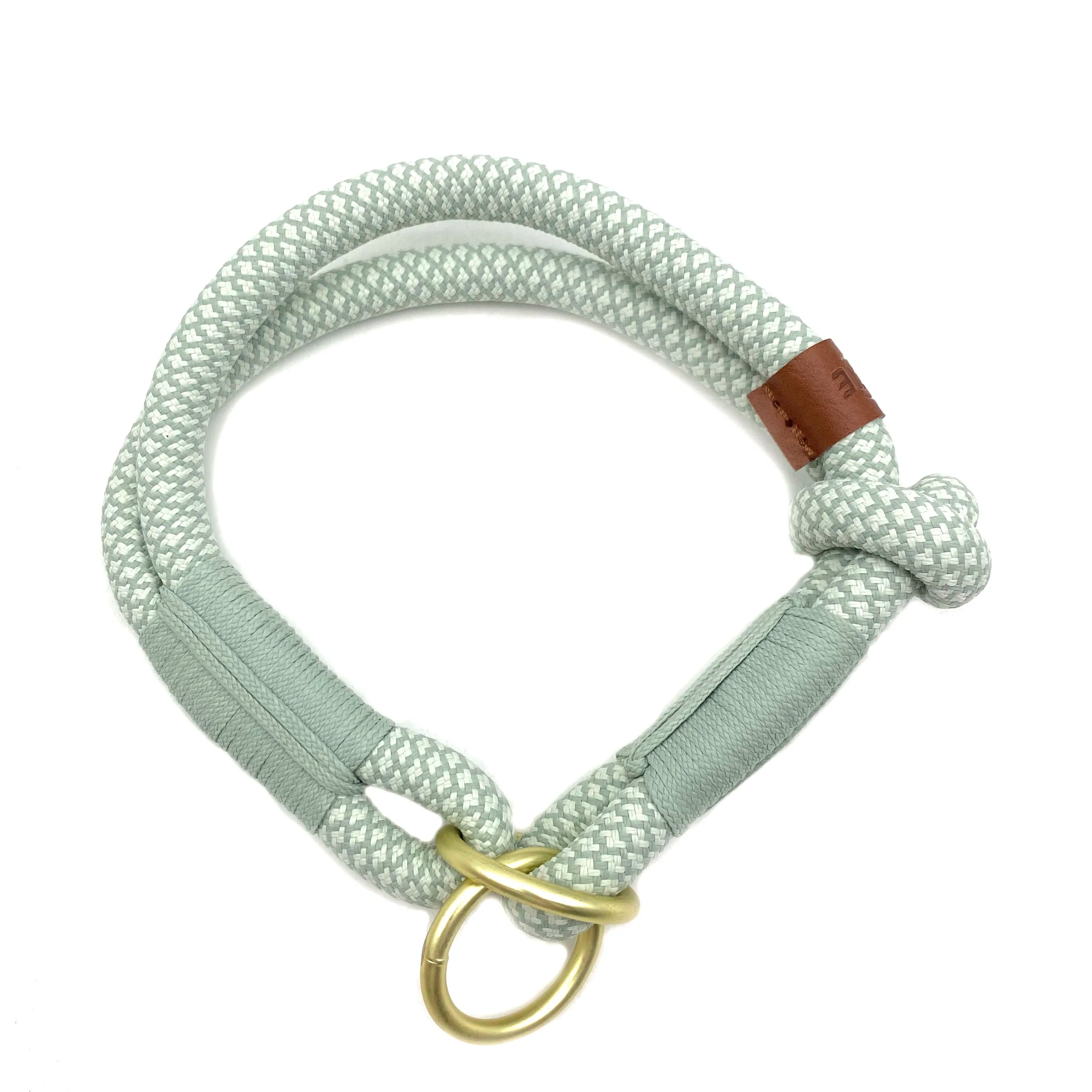 High Life Stylish Durable and Adjustable Comfortable Nylon Rope Slip Dog Collar for Walking and Training