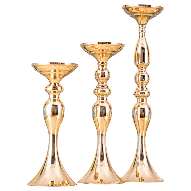 Wholesale Wedding Metal Gold Flower Stand Display Flowers Vase Stands for Wedding Centerpieces Table Flower Decorations