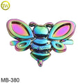 Custom Bee Shape Handbag Hardware Accessories OEM Purse Metal Logo Label Designer Backpack Metal Logo Plate for Luggage