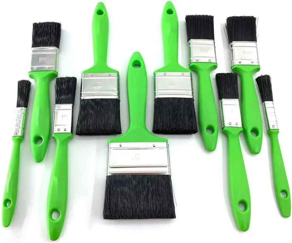 Pack of 10 Pieces Paint Brushes Set for Furniture Fences and Wall Trim