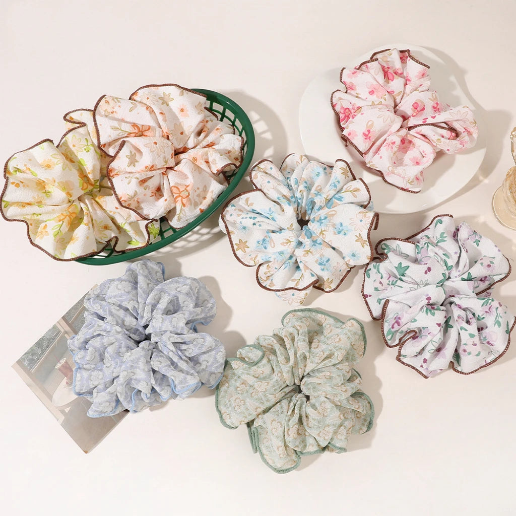 PDANY New Customizable Personalized Logo Hair Scrunchy Accessory Fashionable Silk Fabric Hair Elastics for Everyday Elegance