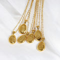 Wholesale Custom 18K Gold Plated Stainless Steel Waterproof Birthflower Jewelry 12 Month Birth Flower Pendant Necklace for Women